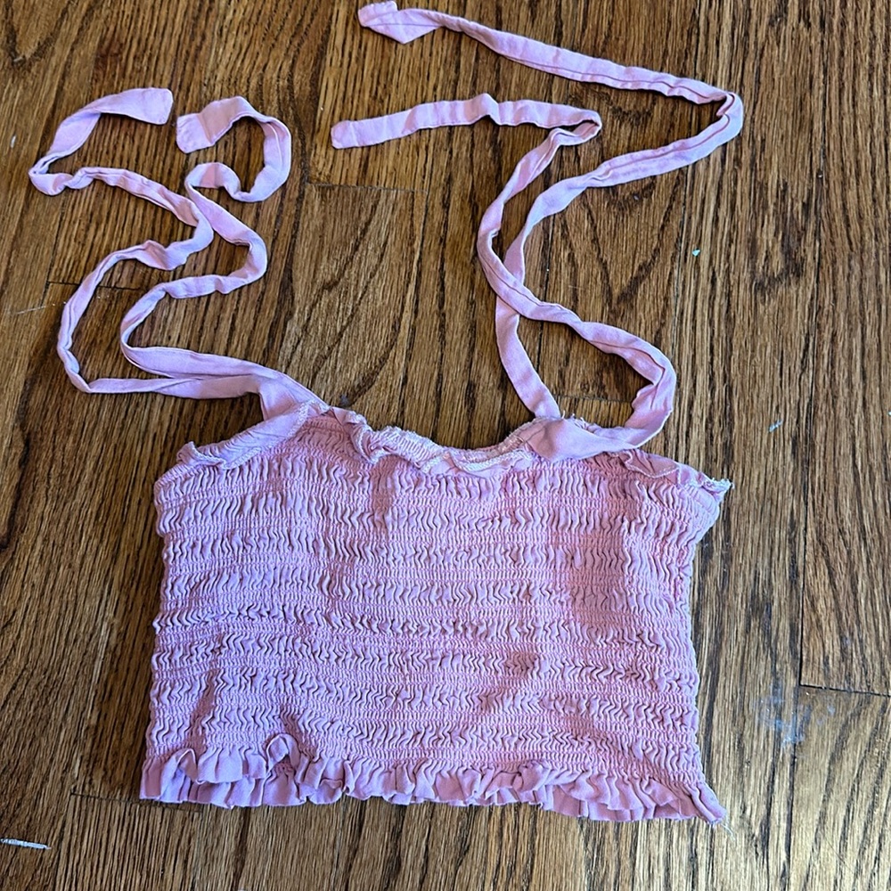 Cute, pink tight top from Katie J, size S.